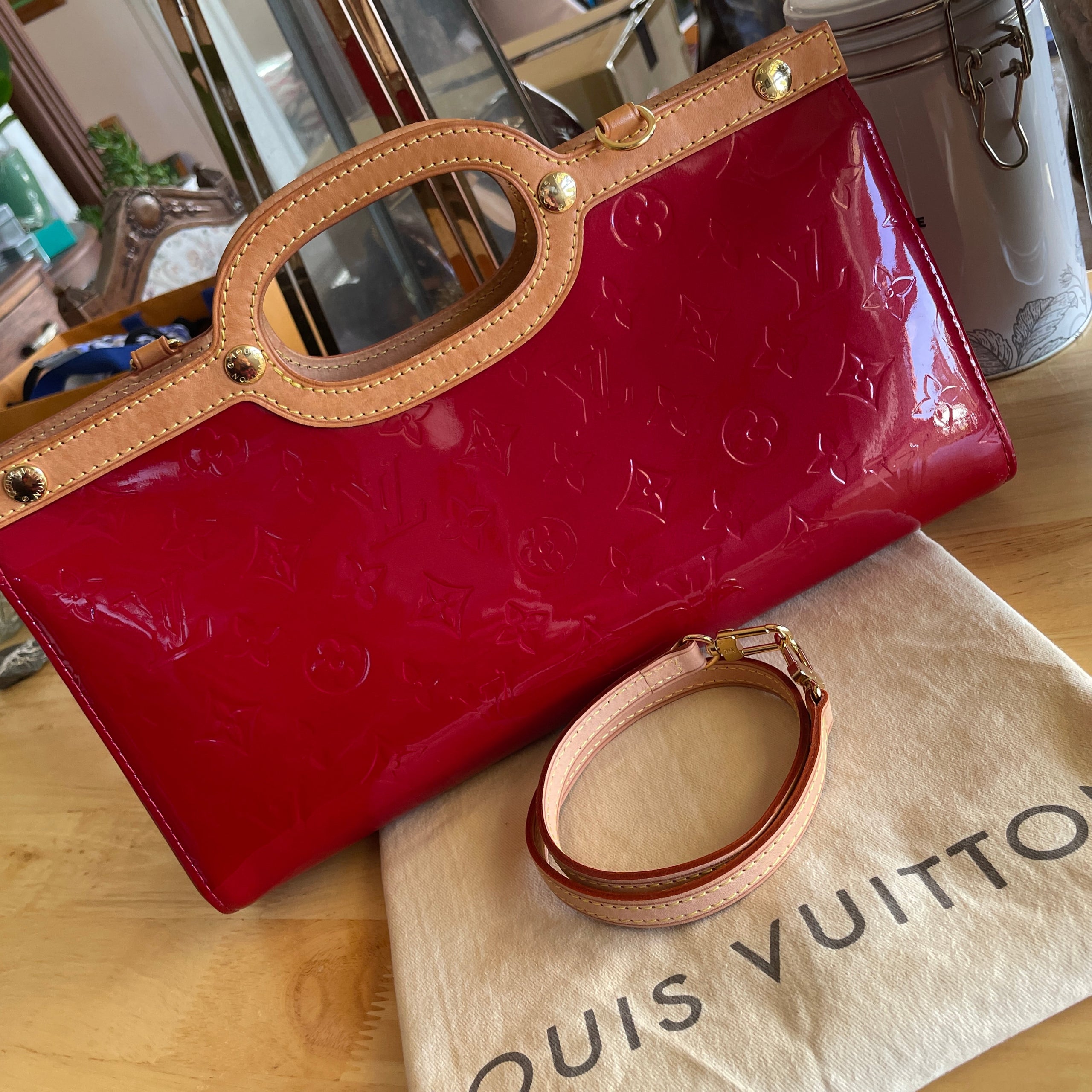 Louis Vuitton Pomme D'amour Monogram Vernis Roxbury Drive Bag at